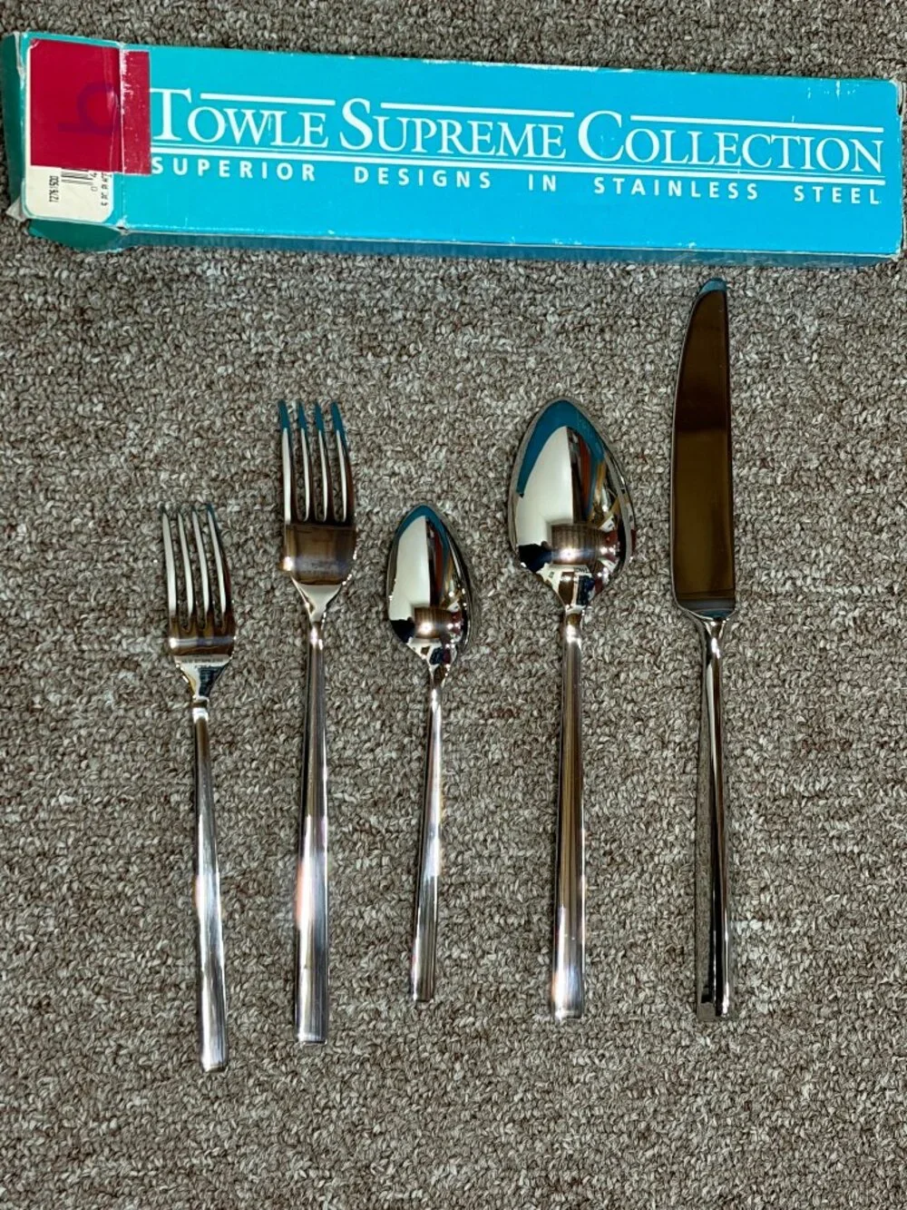 Towle Facets Stainless Steel 5-Piece Cutlery Setting